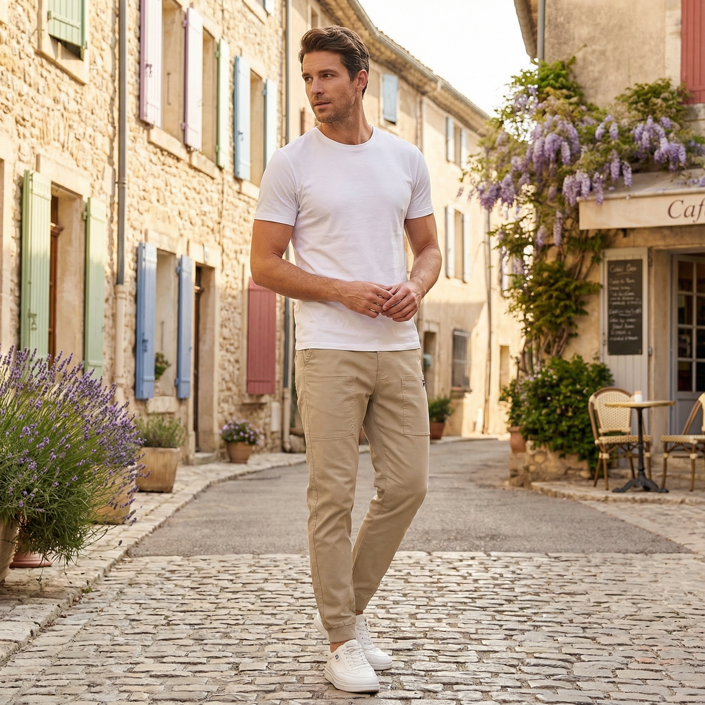 سروال كارجو مريح مع سعة تخزين كبيرة 